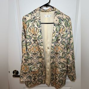 Mango Silk Blazer